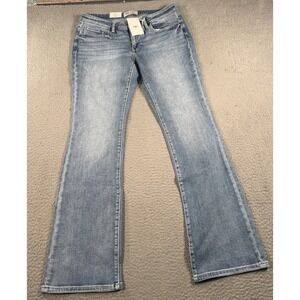BKE Stella Jeans Womens 32L 32x34 Medium Wash Bootcut Slim Fit Low Rise Stretch